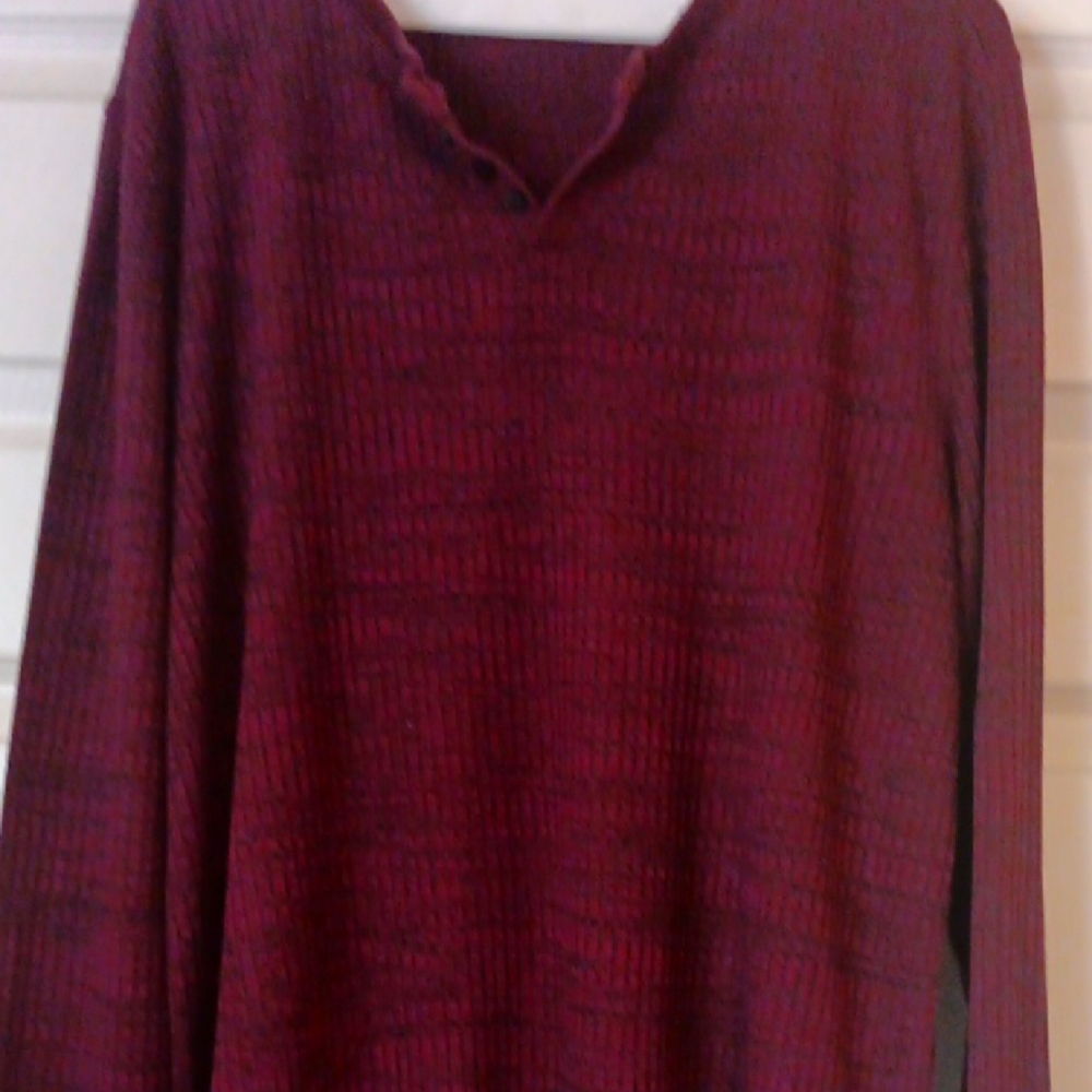 Alfani Burgundy Long Sleeve Top
